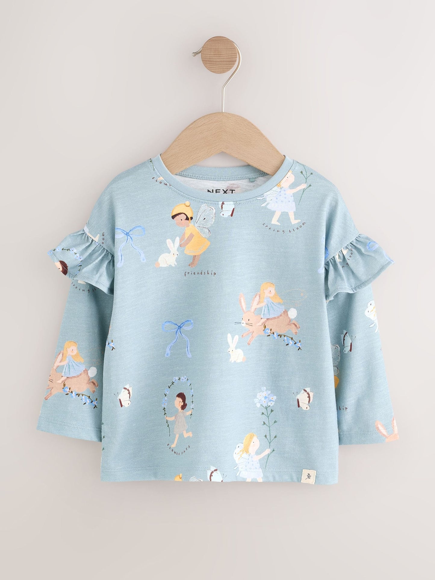 Dsiney Kidz - Neutral/Blue Long Sleeve T Shirts 4 Pack (3mths-7yrs) image 4