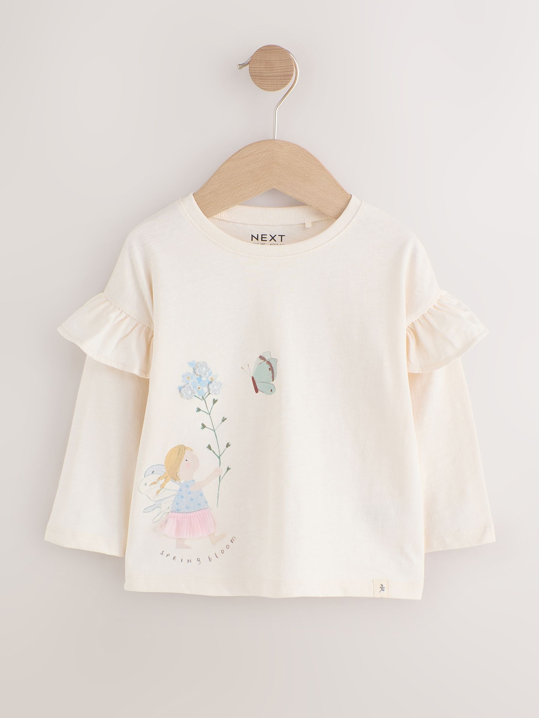 Dsiney Kidz - Neutral/Blue Long Sleeve T Shirts 4 Pack (3mths-7yrs) image 5