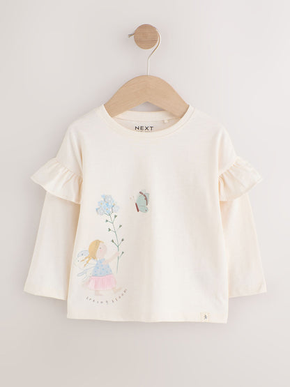 Dsiney Kidz - Neutral/Blue Long Sleeve T Shirts 4 Pack (3mths-7yrs) image 5