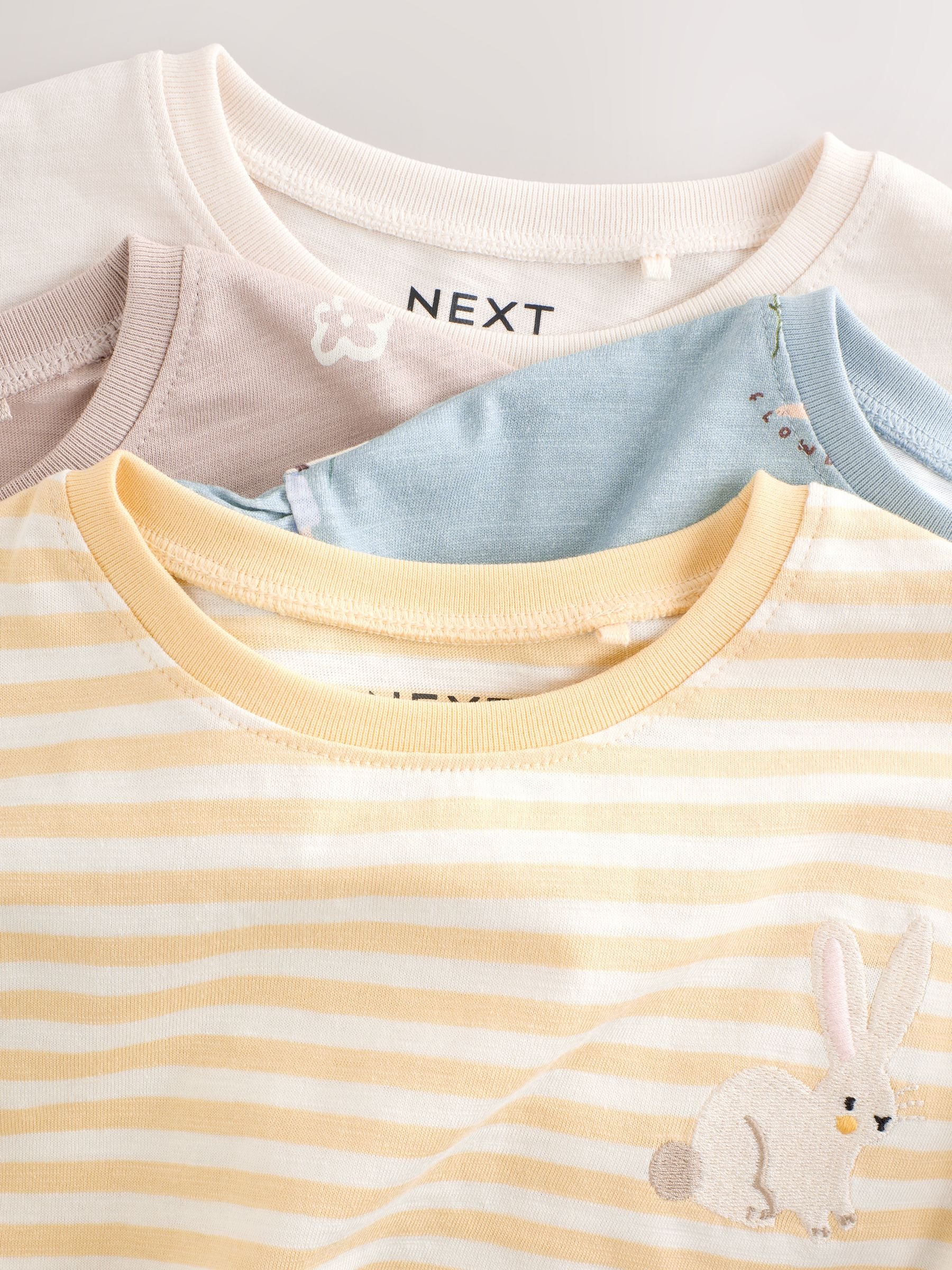 Dsiney Kidz - Neutral/Blue Long Sleeve T Shirts 4 Pack (3mths-7yrs) image 7