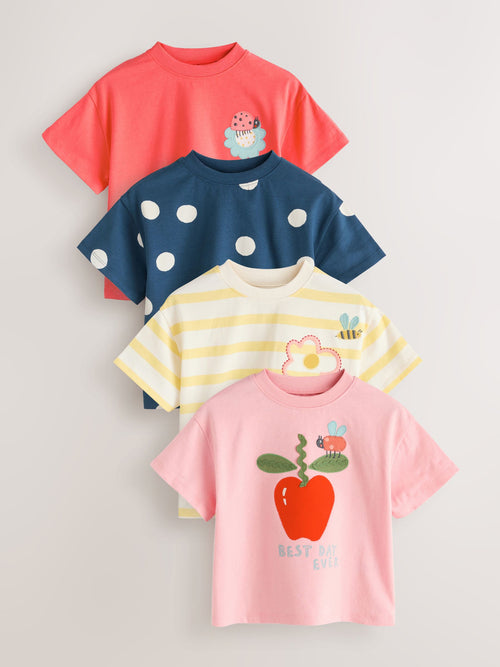 Pink T-Shirts 4 Pack (3mths-7yrs) image 1