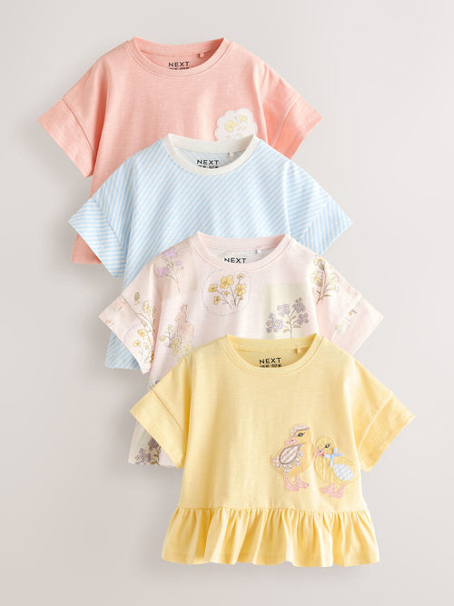 Blue/Yellow T-Shirts 4 Pack (3mths-7yrs) image 1