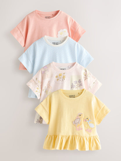 Dsiney Kidz - Blue/Yellow T-Shirts 4 Pack (3mths-7yrs) image 1