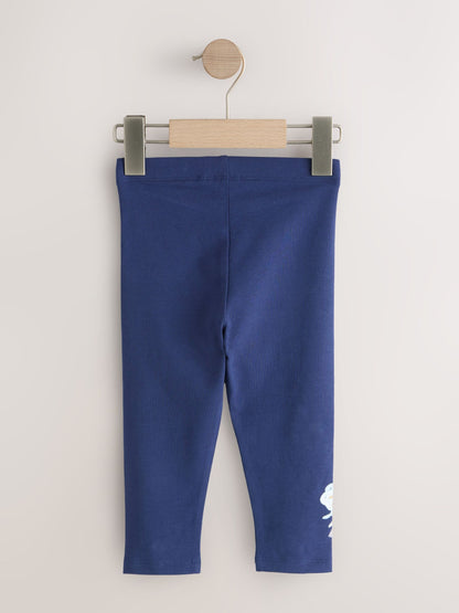 Neutral/Blue Leggings 4 Pack (3mths-7yrs) image 3