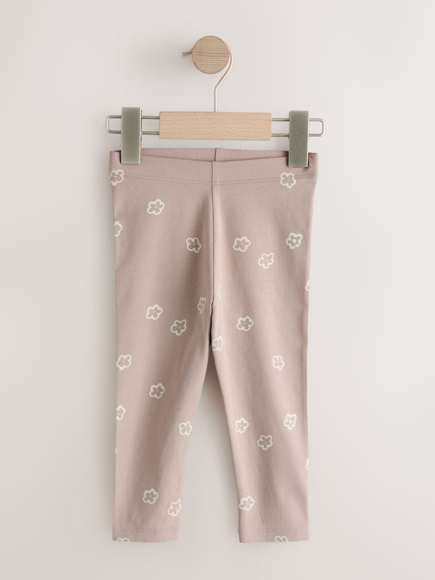 Neutral/Blue Leggings 4 Pack (3mths-7yrs) image 4