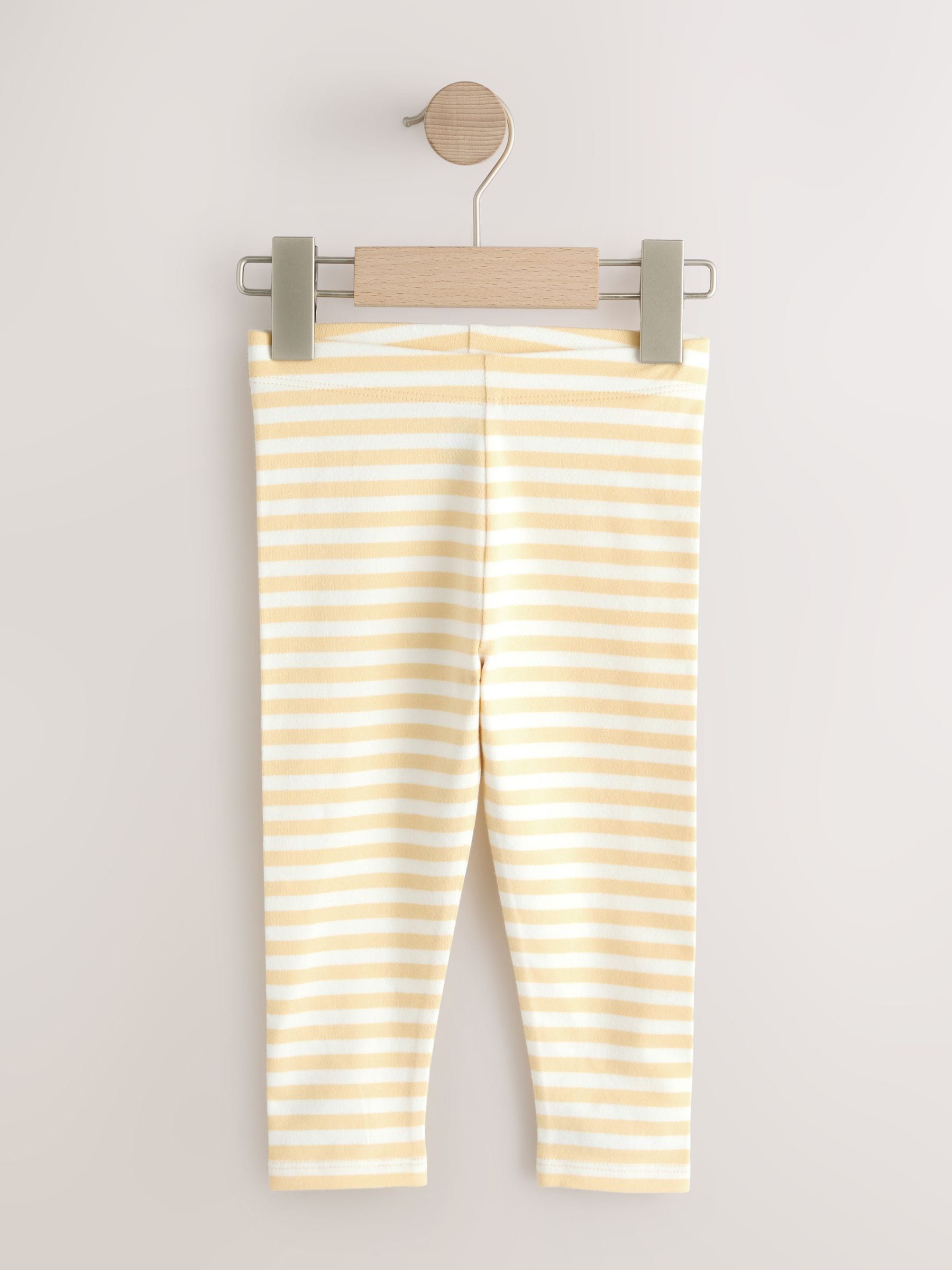 Neutral/Blue Leggings 4 Pack (3mths-7yrs) image 5