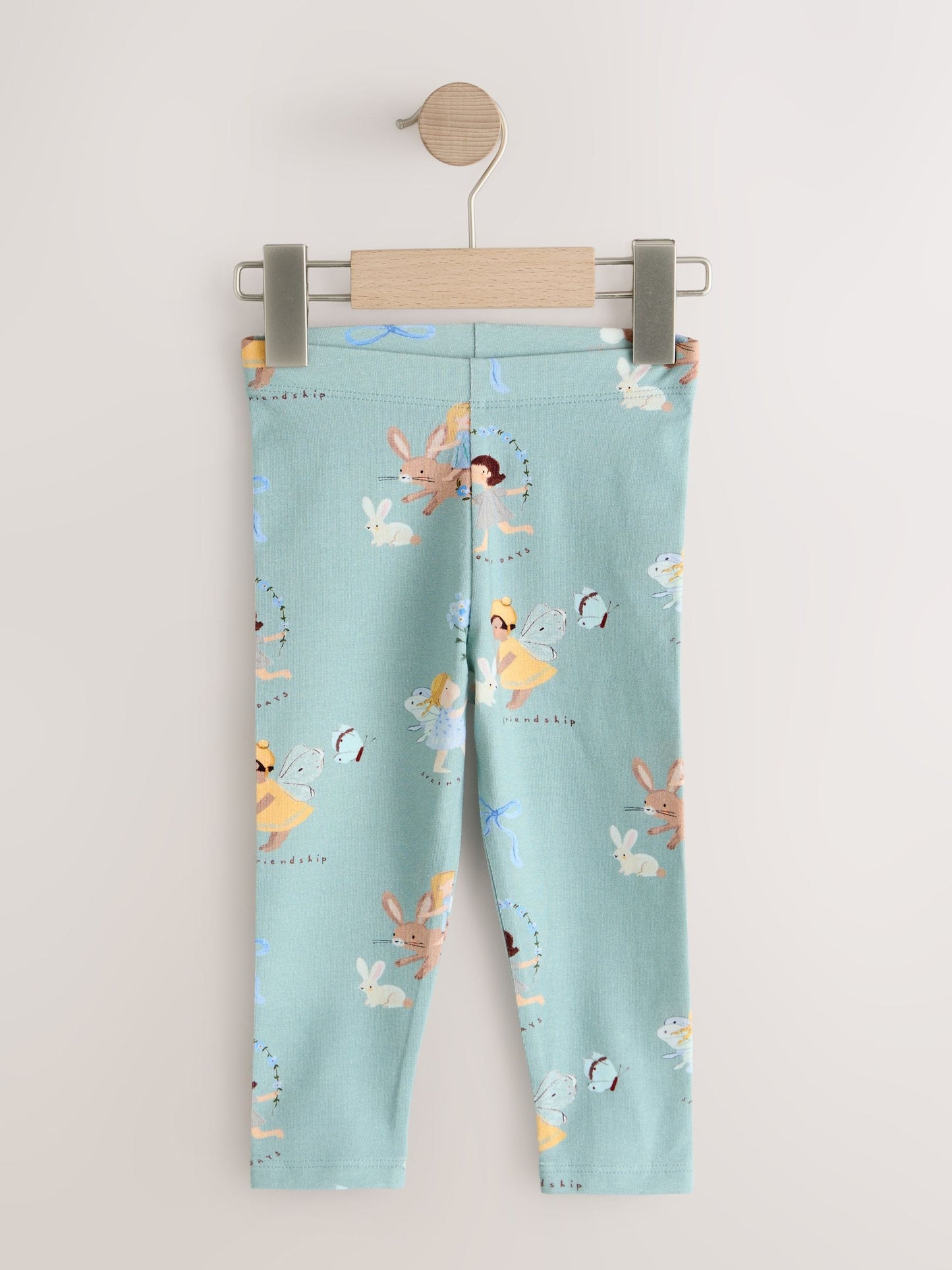 Neutral/Blue Leggings 4 Pack (3mths-7yrs) image 6
