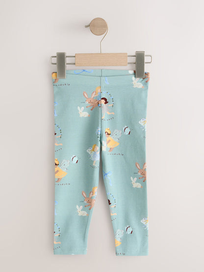 Neutral/Blue Leggings 4 Pack (3mths-7yrs) image 6