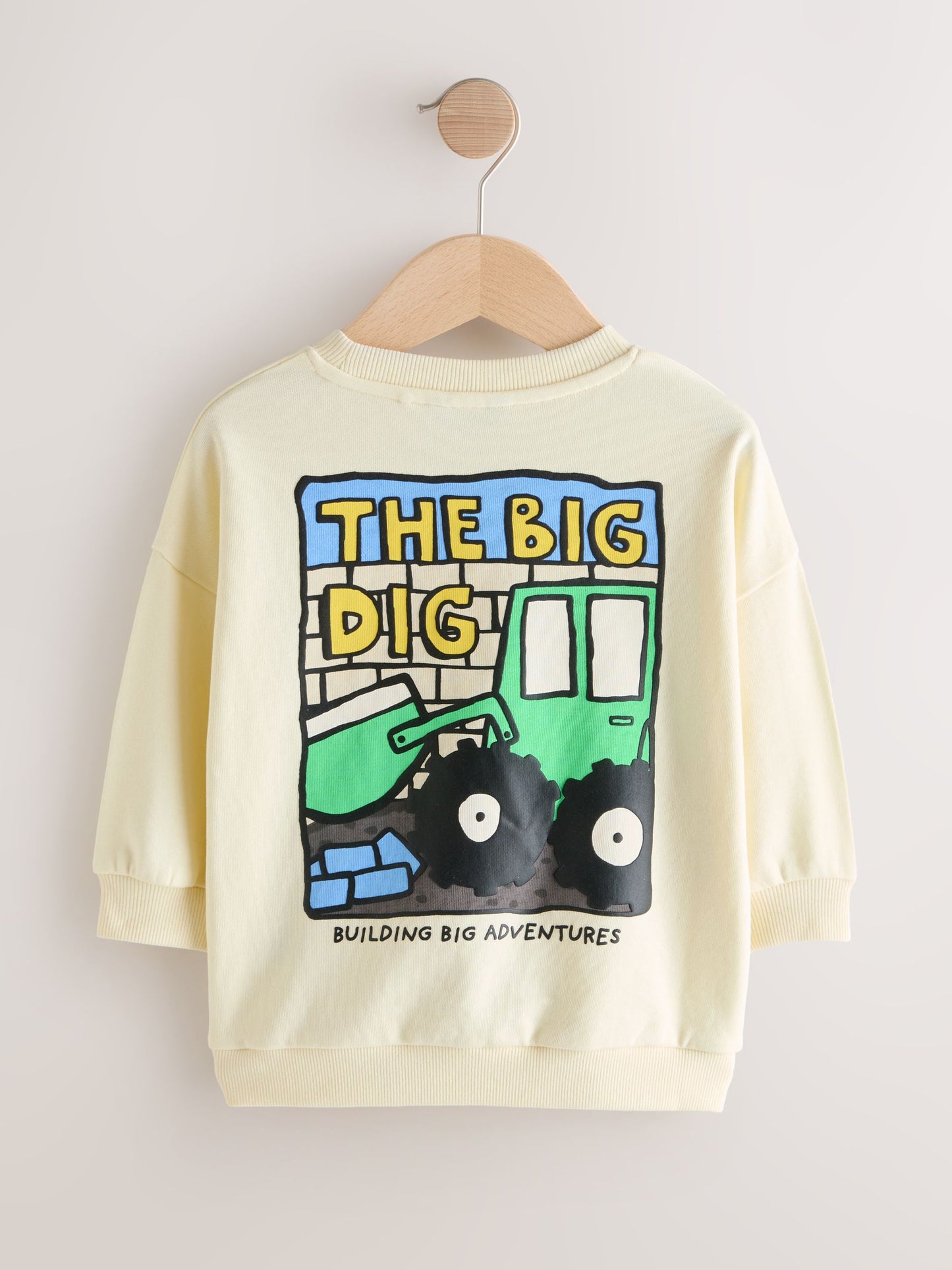 Dsiney Kidz - Buttermilk Yellow Digger Back Printed Crew Neck Sweat Top (3mths-7yrs) image 5