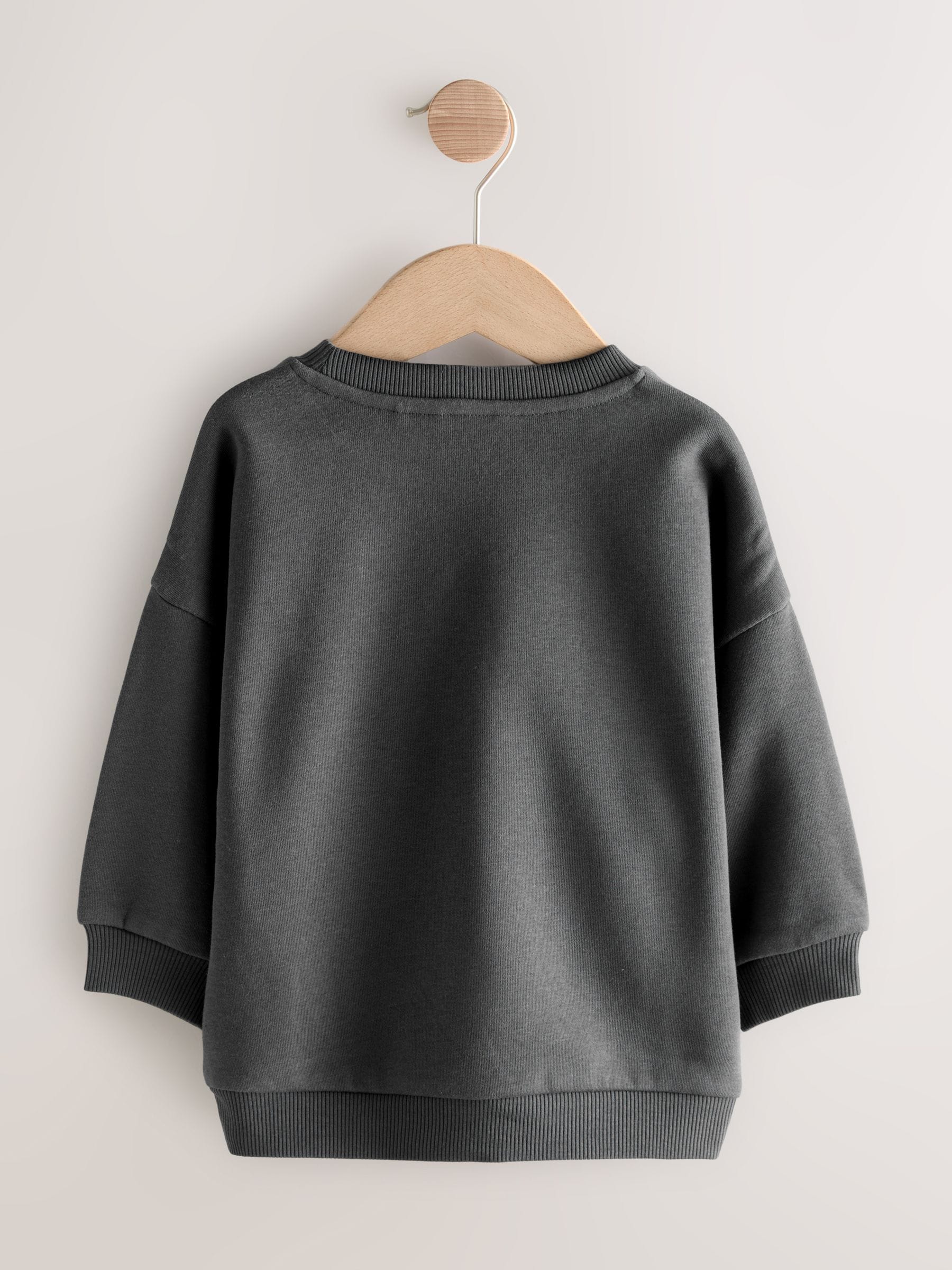 Dsiney Kidz - Dark Grey Printed Crew Neck Sweat Top (3mths-7yrs) image 6