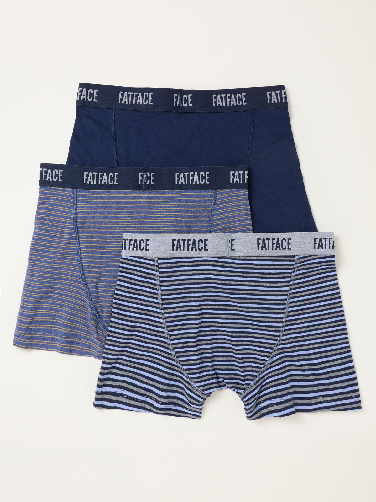 Dsiney Kidz - FatFace 3 Pack Navy Stripe Boxers image 2