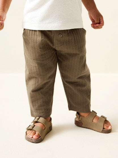 Tan Brown Textured Jersey Joggers (3mths-7yrs) image 1