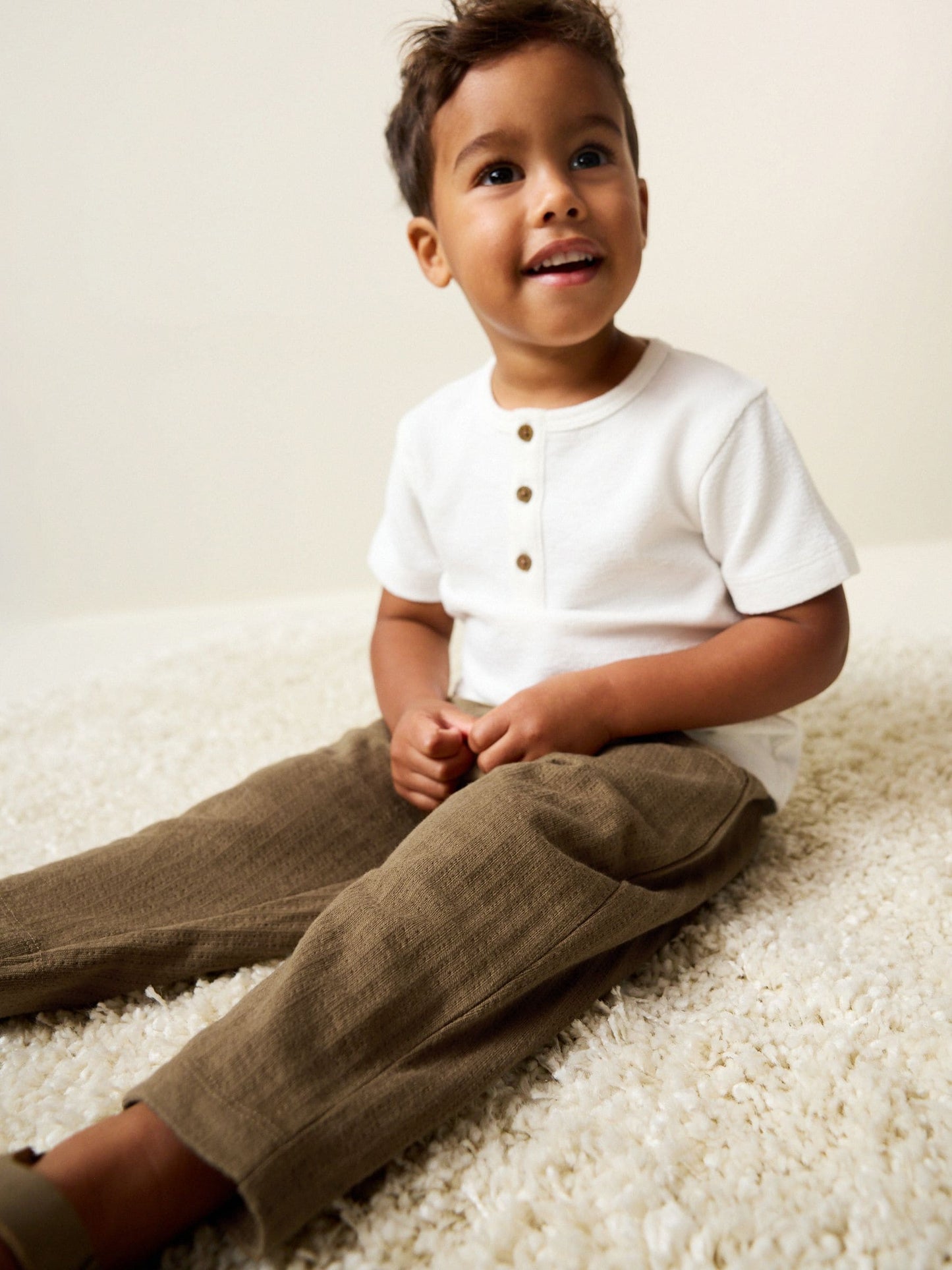 Tan Brown Textured Jersey Joggers (3mths-7yrs) image 2