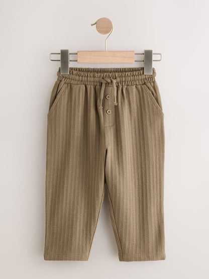 Tan Brown Textured Jersey Joggers (3mths-7yrs) image 4