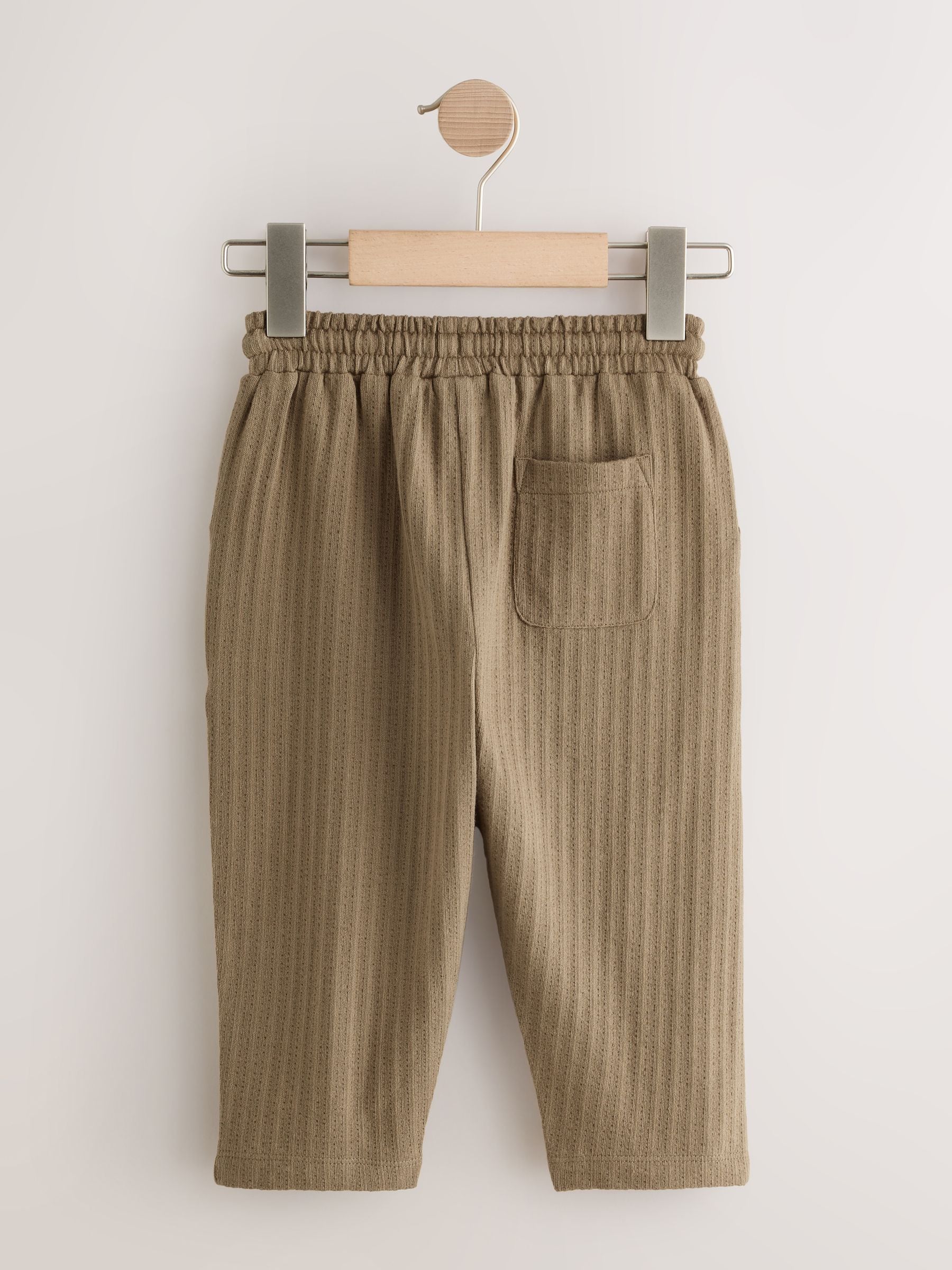 Tan Brown Textured Jersey Joggers (3mths-7yrs) image 5