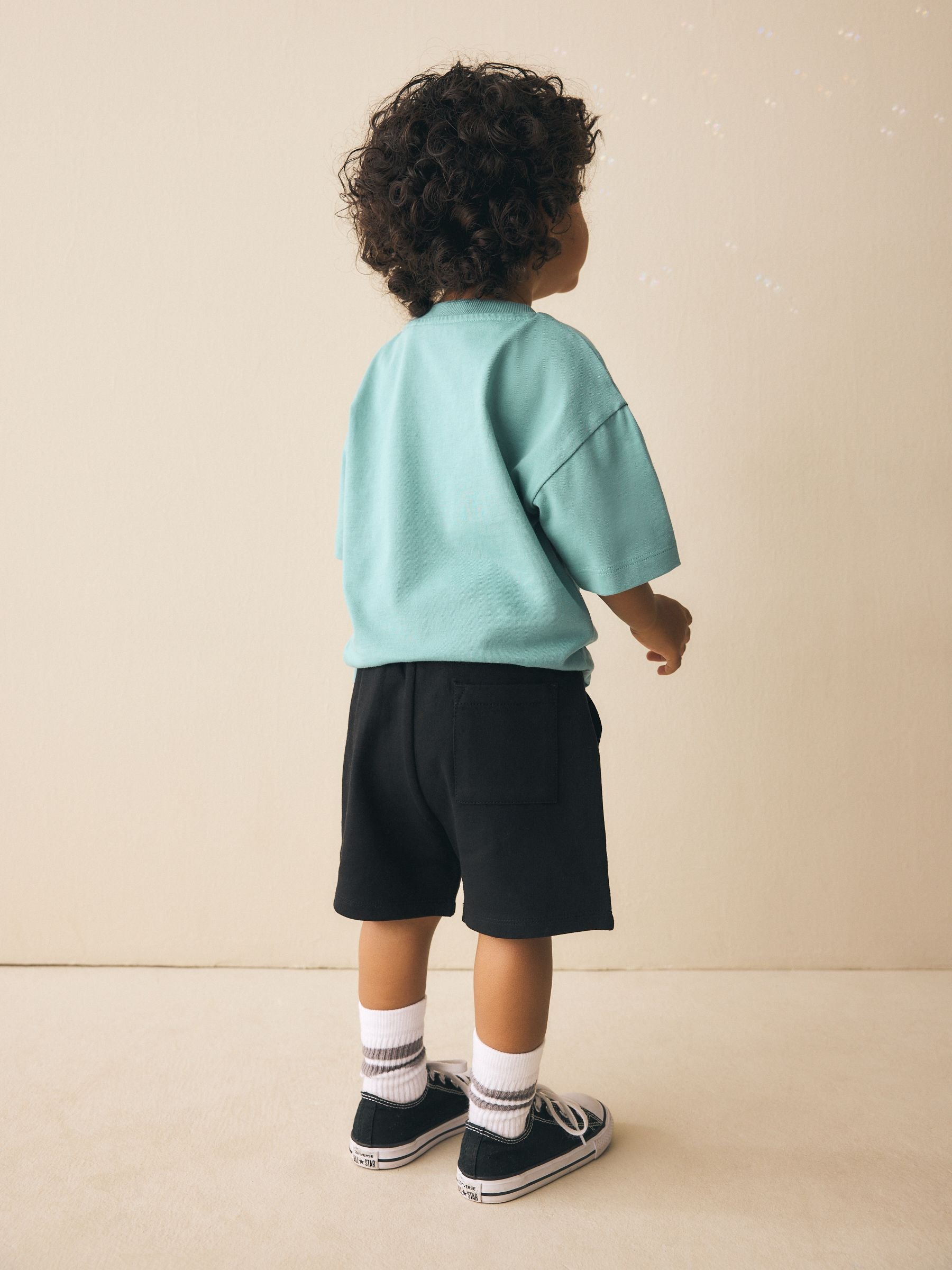 Black Jersey Shorts (3mths-7yrs) image 3