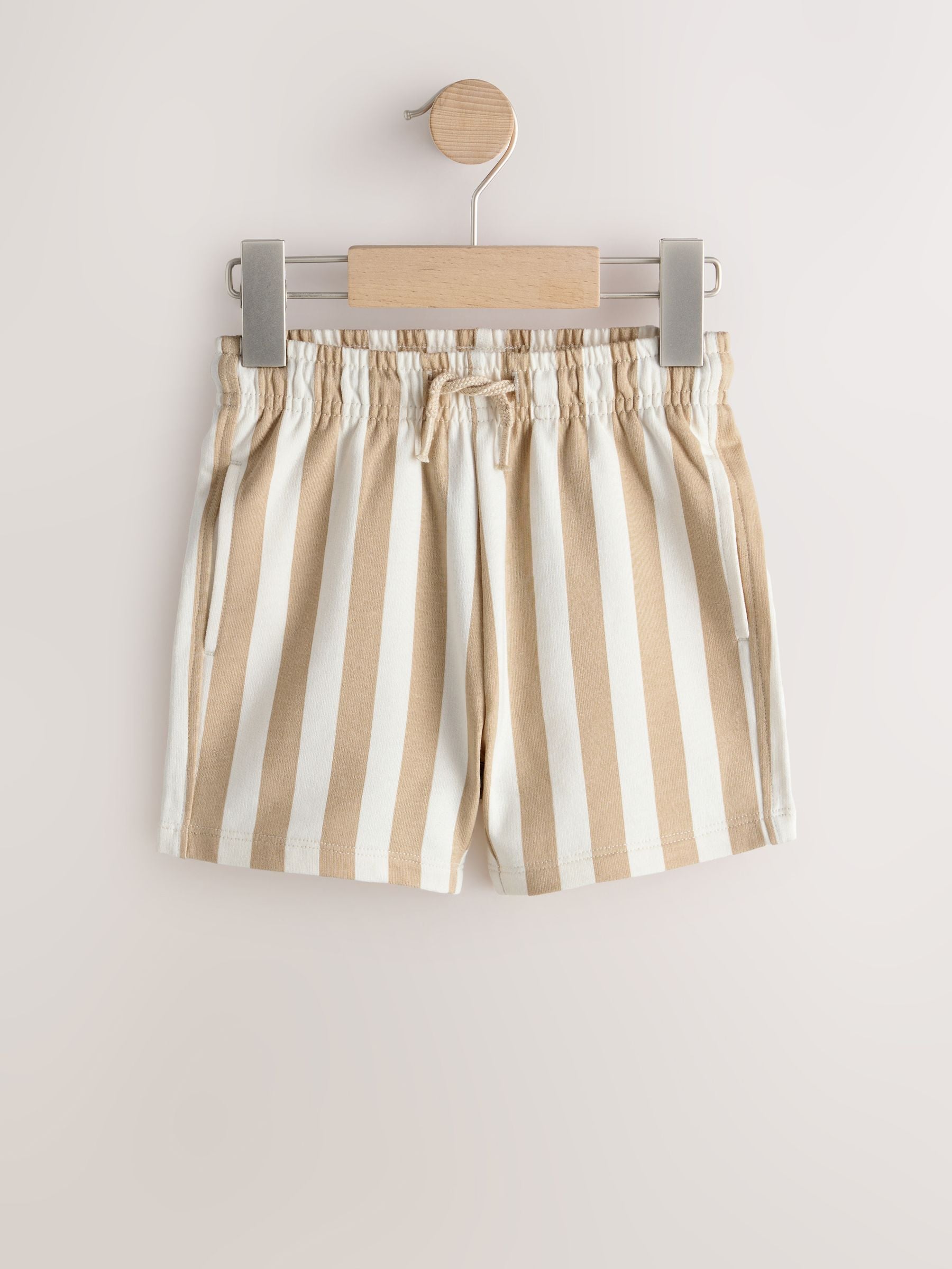Dsiney Kidz - Cement/Ecru Stripe Jersey Shorts (3mths-7yrs) image 4