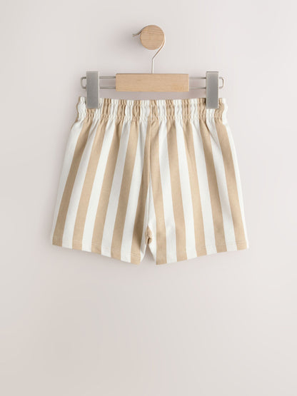 Dsiney Kidz - Cement/Ecru Stripe Jersey Shorts (3mths-7yrs) image 5