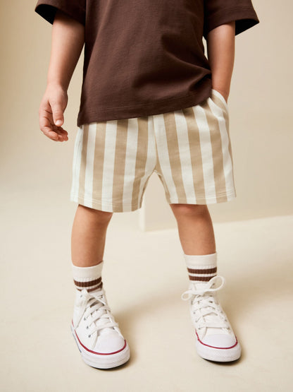 Dsiney Kidz - Cement/Ecru Stripe Jersey Shorts (3mths-7yrs) image 1