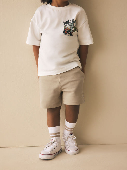 Tan Brown Jersey Shorts (3mths-7yrs) image 1