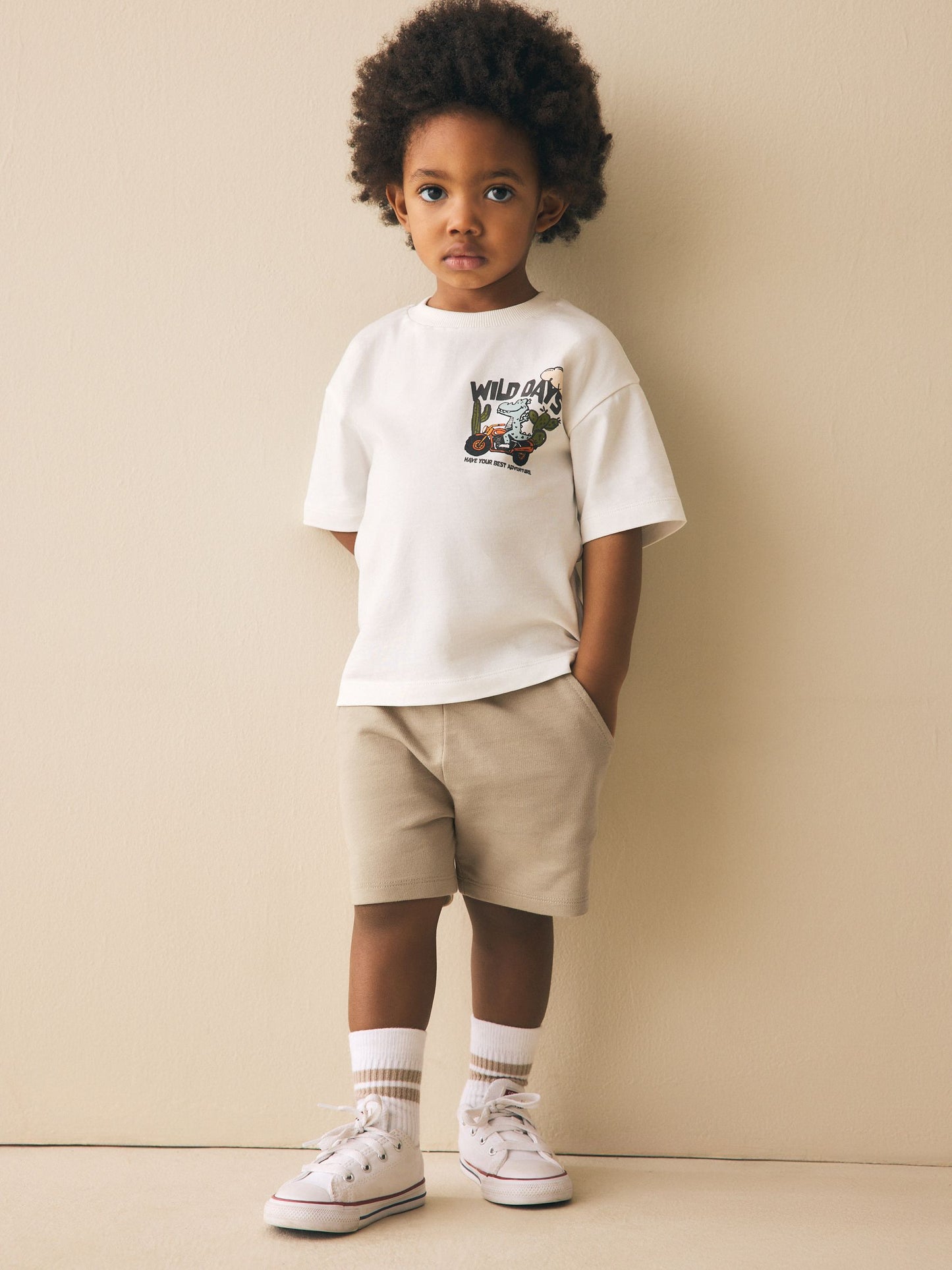 Dsiney Kidz - Tan Brown Jersey Shorts (3mths-7yrs) image 2