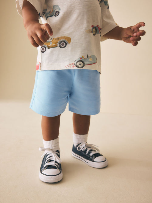 Light Blue Jersey Shorts (3mths-7yrs) image 1