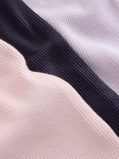 Baker by Ted Baker Pink/Purple Ribbed Long Sleeve T-Shirts 3 Pack image 6