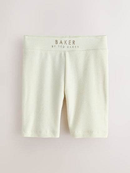 Baker by Ted Baker Black/Lime Ribbed Cycling Shorts 3 Pack image 2