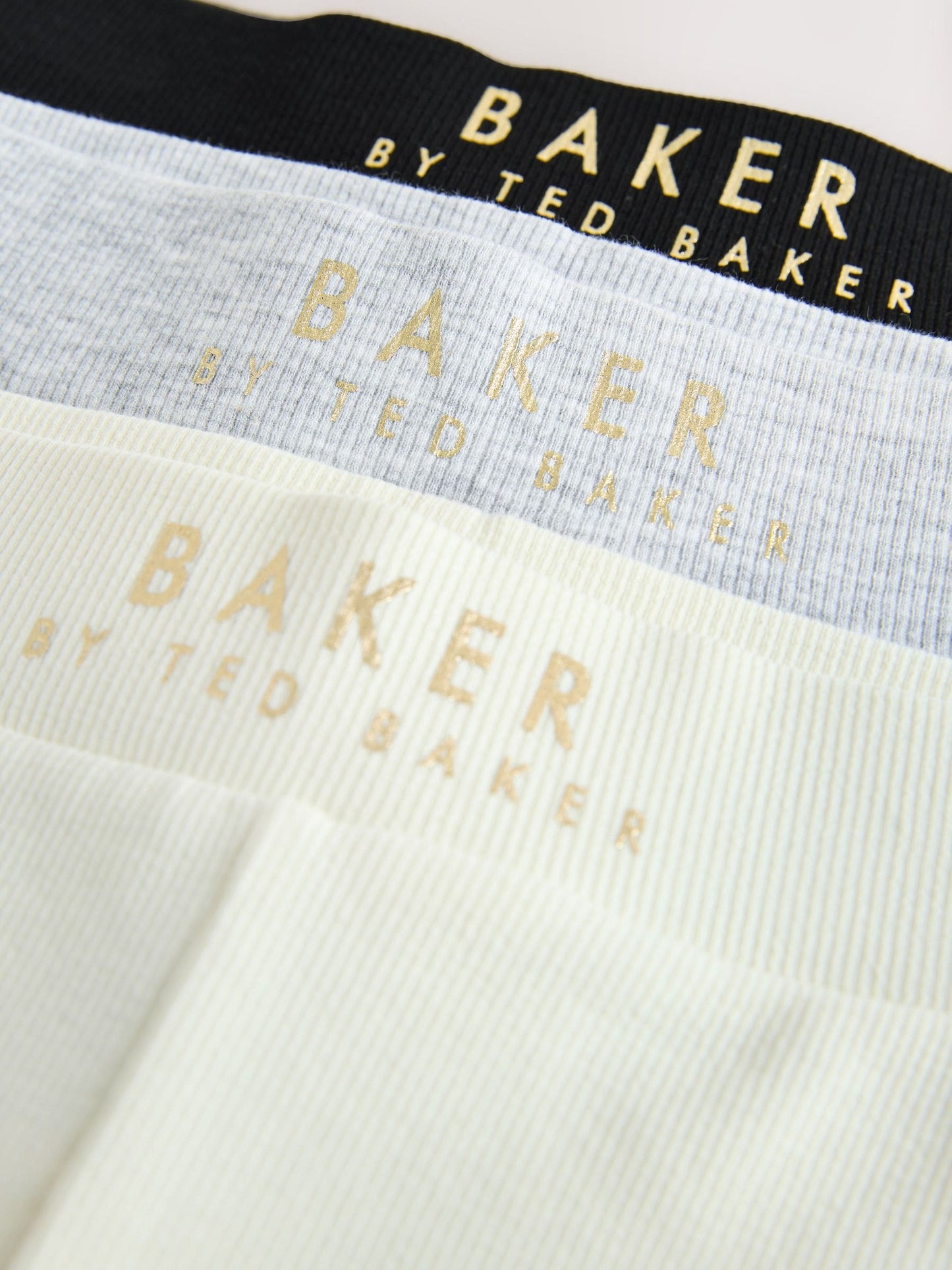 Baker by Ted Baker Black/Lime Ribbed Cycling Shorts 3 Pack image 7