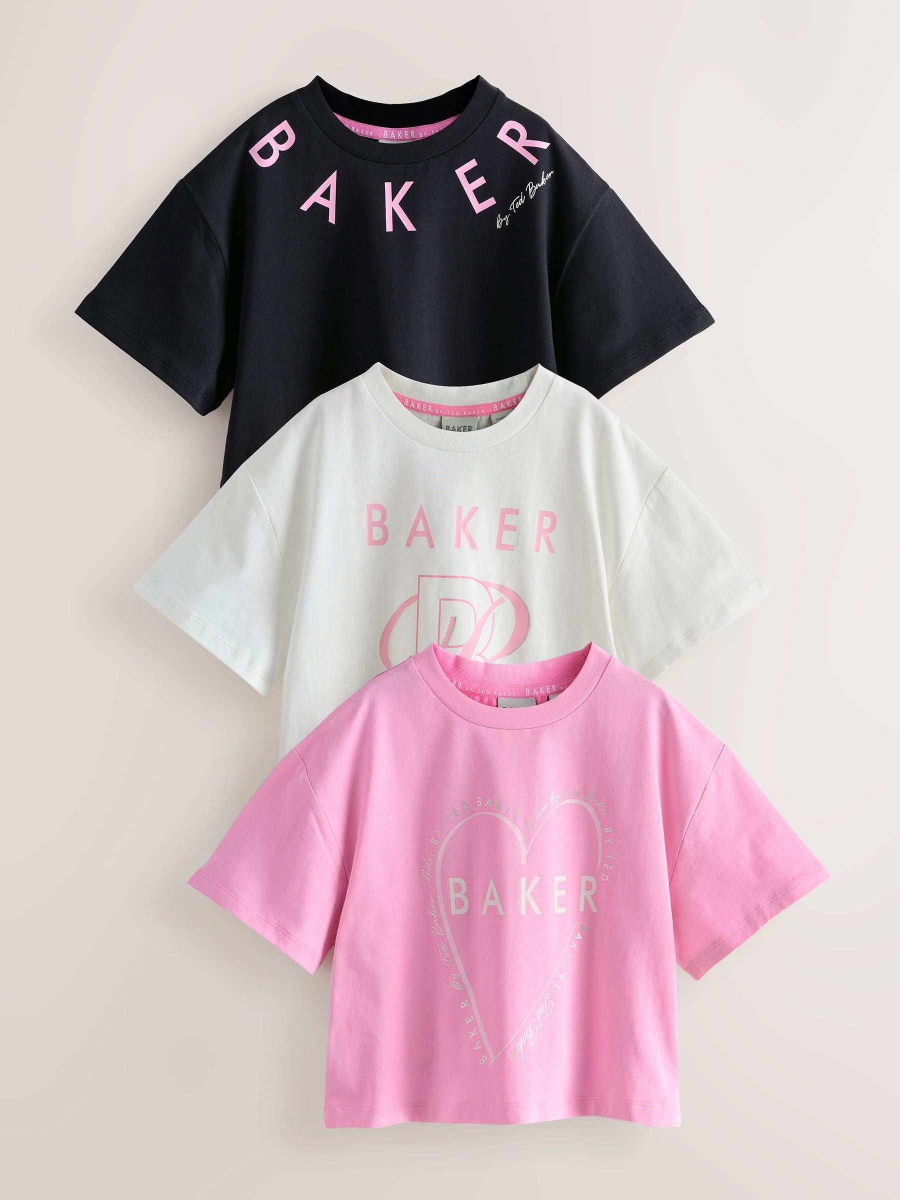 Baker by Ted Baker Boxy Fit Graphic T-Shirts 3 Pack image 1
