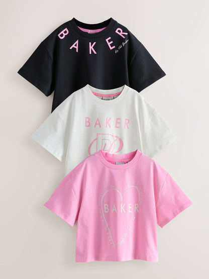 Baker by Ted Baker Boxy Fit Graphic T-Shirts 3 Pack image 1