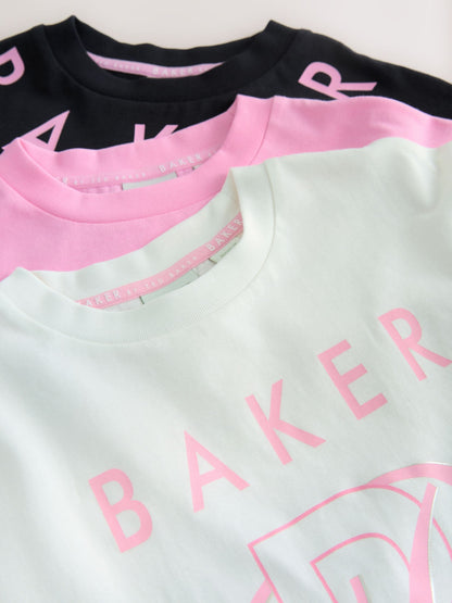 Baker by Ted Baker Boxy Fit Graphic T-Shirts 3 Pack image 7