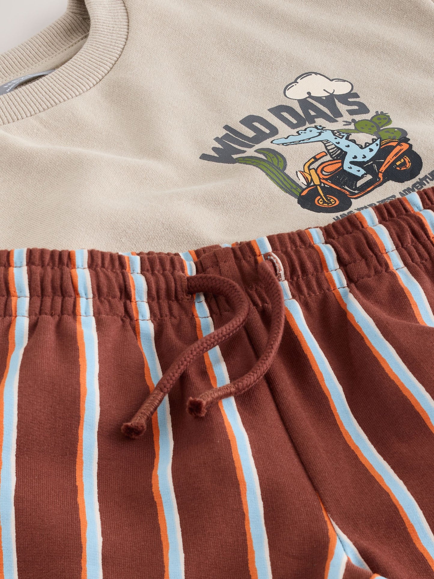 Ecru Wild Days Crew Neck Sweatshirt and Shorts Set (3mths-7yrs) (3mths-7yrs) image 8