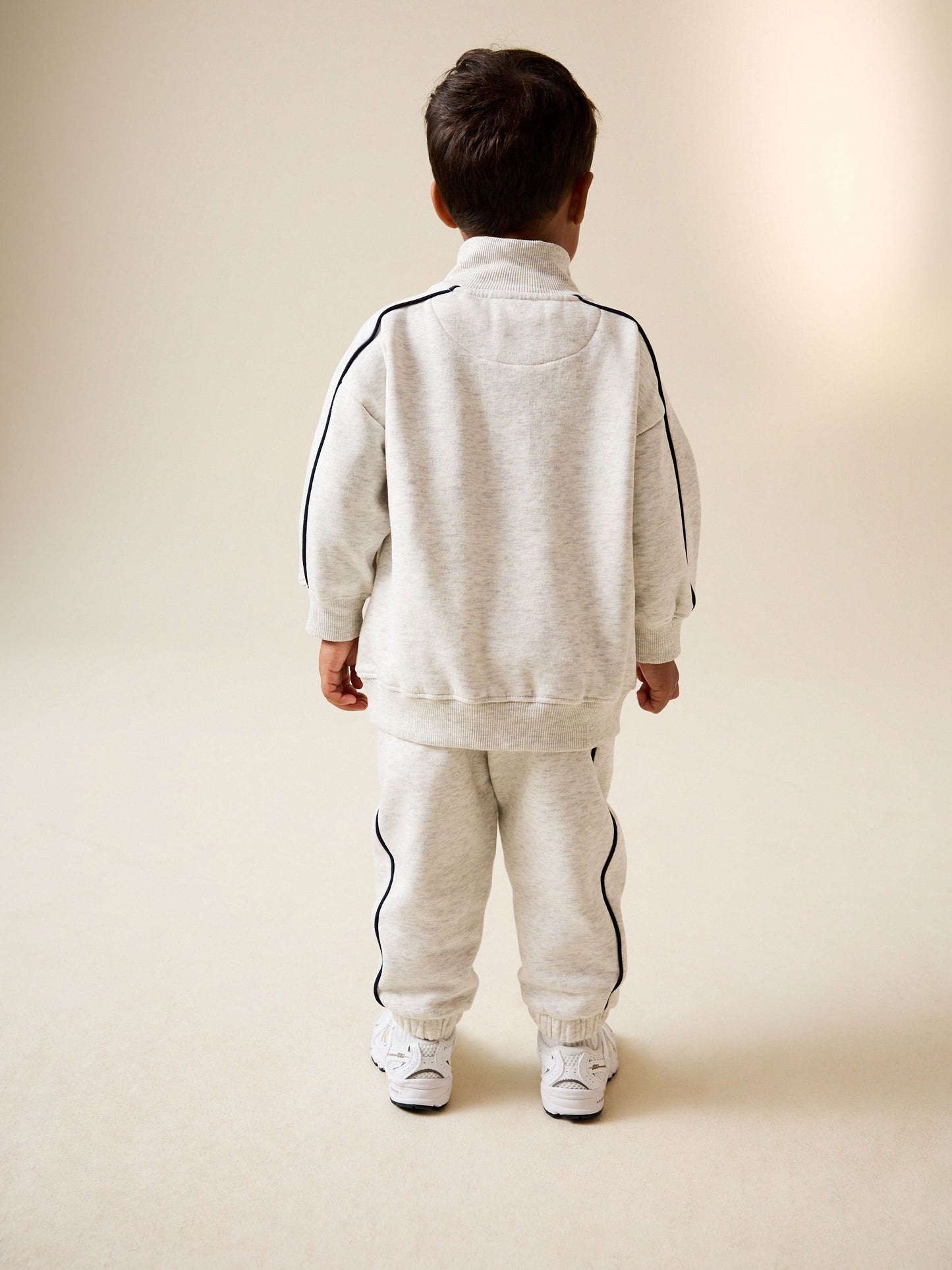 Grey Marl Half Zip Top and Joggers Set (3mths-7yrs) image 3