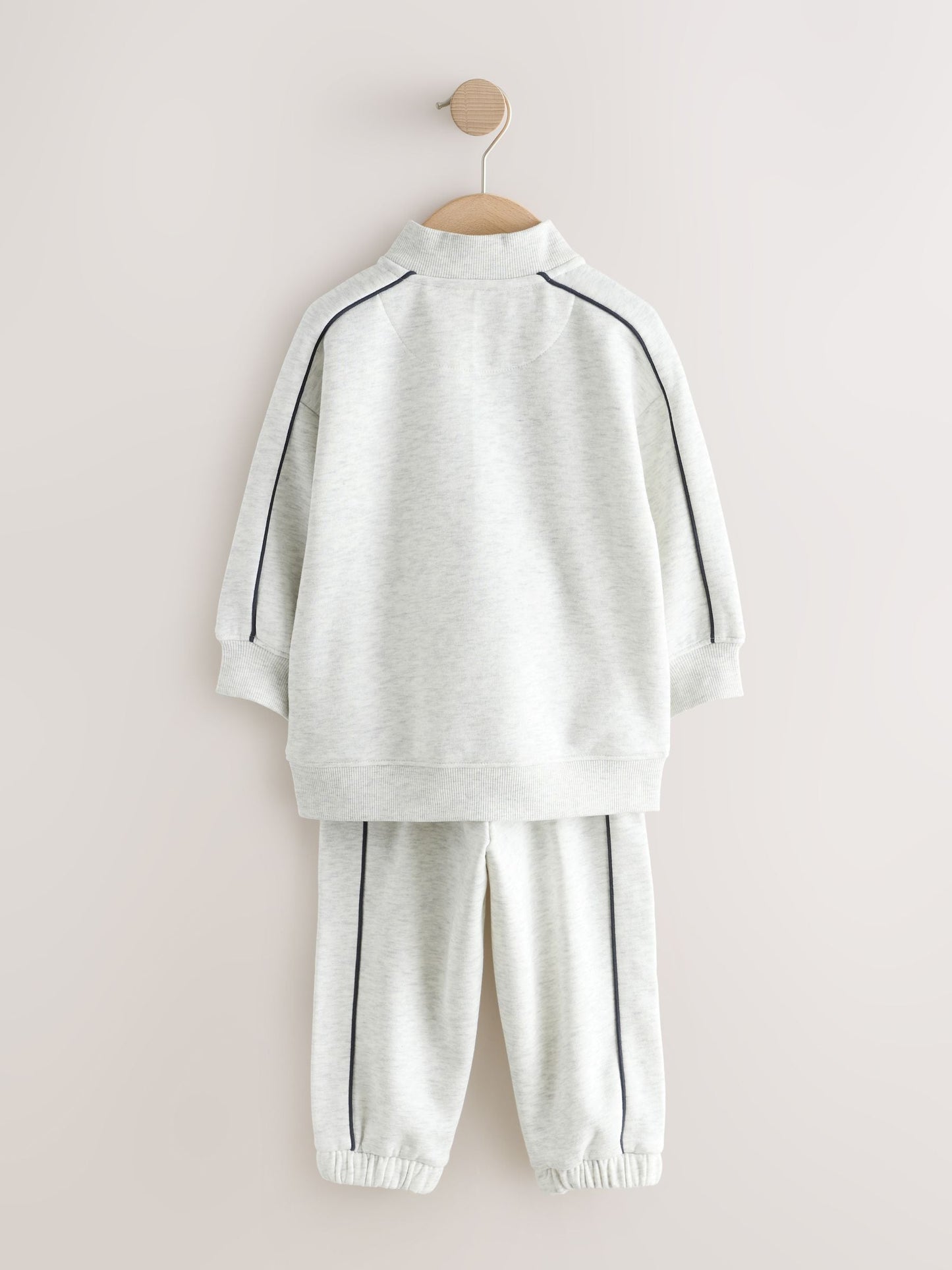 Grey Marl Half Zip Top and Joggers Set (3mths-7yrs) image 6