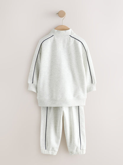 Grey Marl Half Zip Top and Joggers Set (3mths-7yrs) image 6