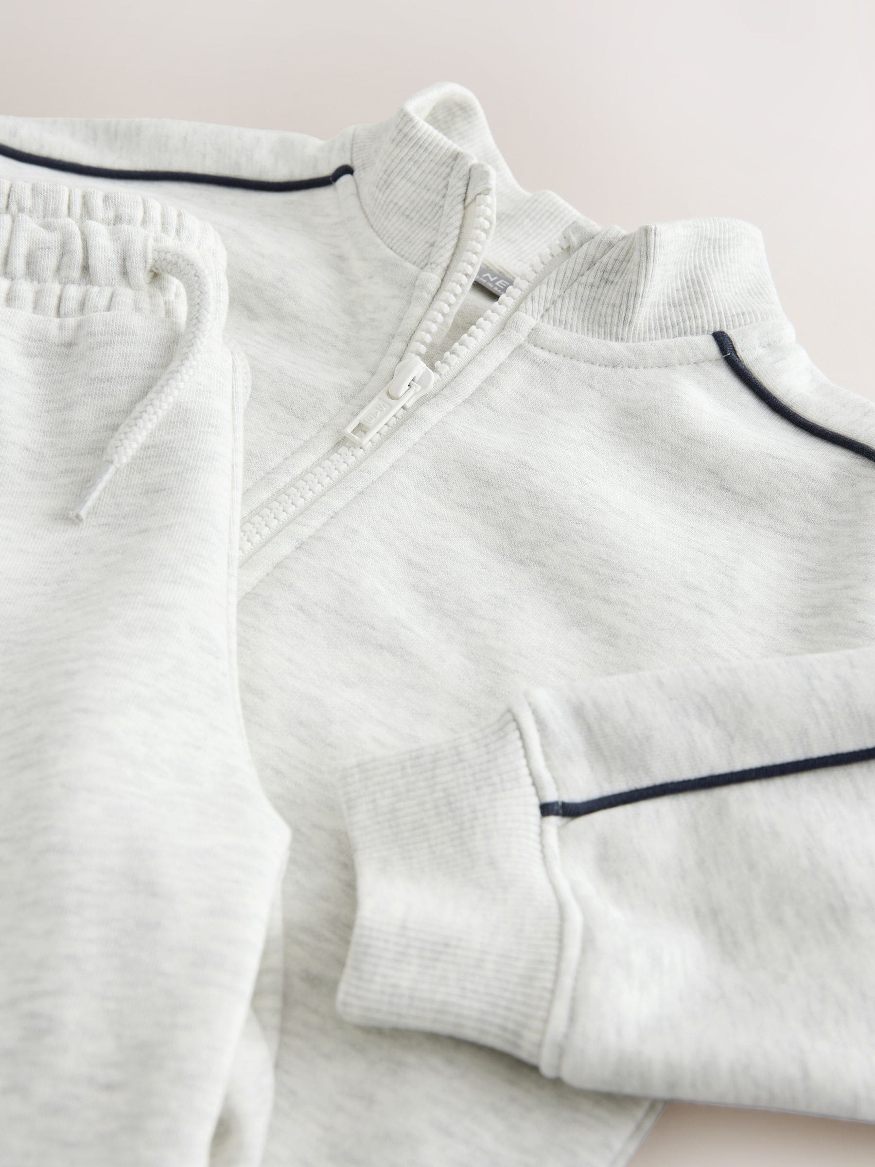 Grey Marl Half Zip Top and Joggers Set (3mths-7yrs) image 9