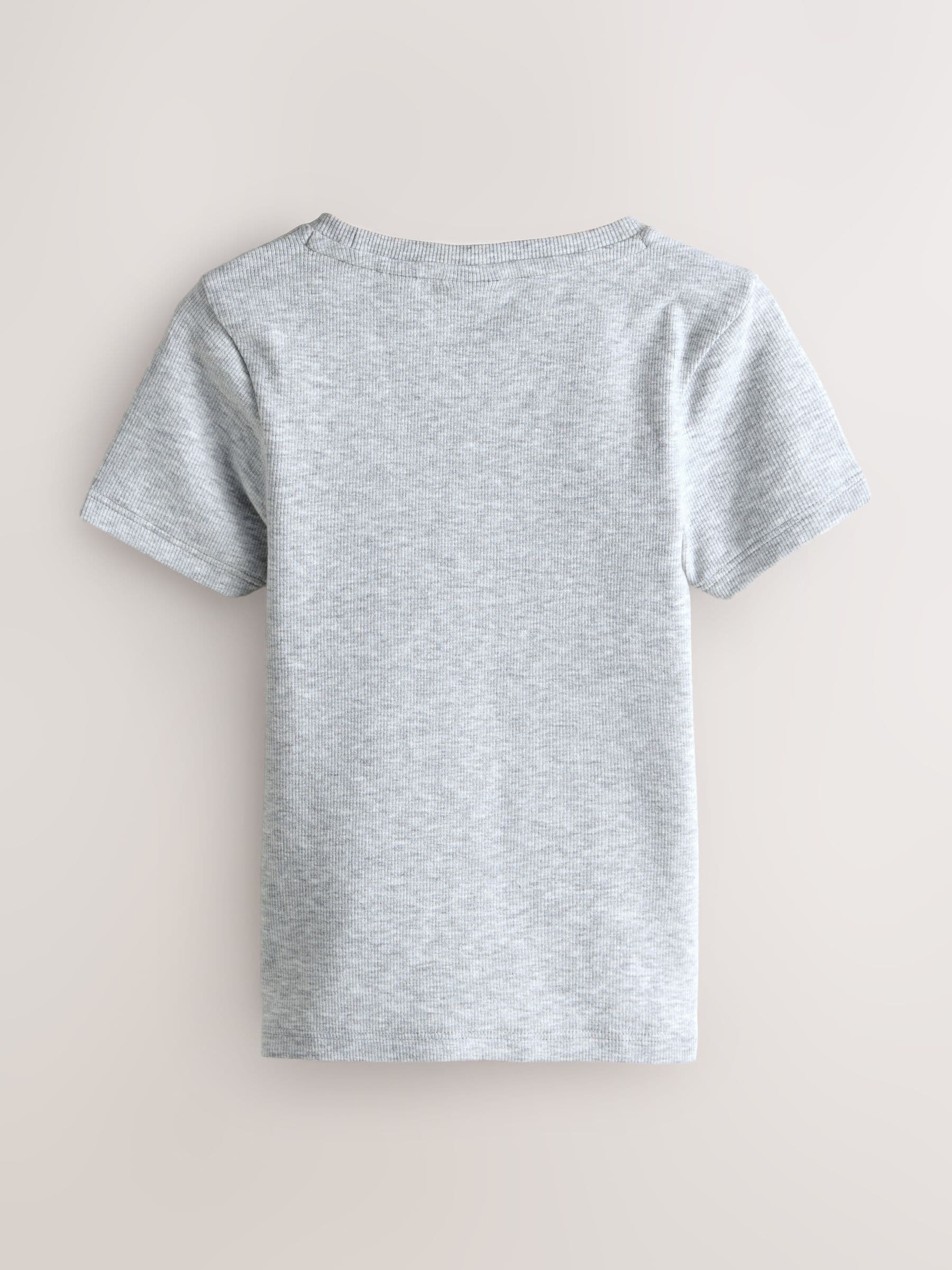 Baker by Ted Baker Multi Ribbed Fitted Crop Tops 3 Pack image 3