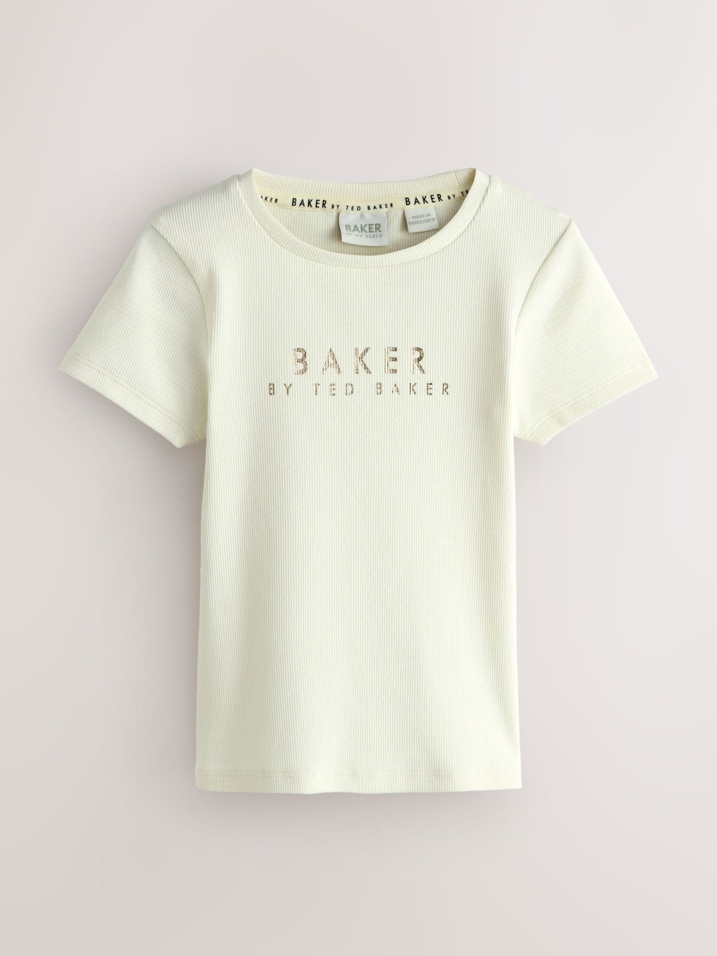 Baker by Ted Baker Multi Ribbed Fitted Crop Tops 3 Pack image 4