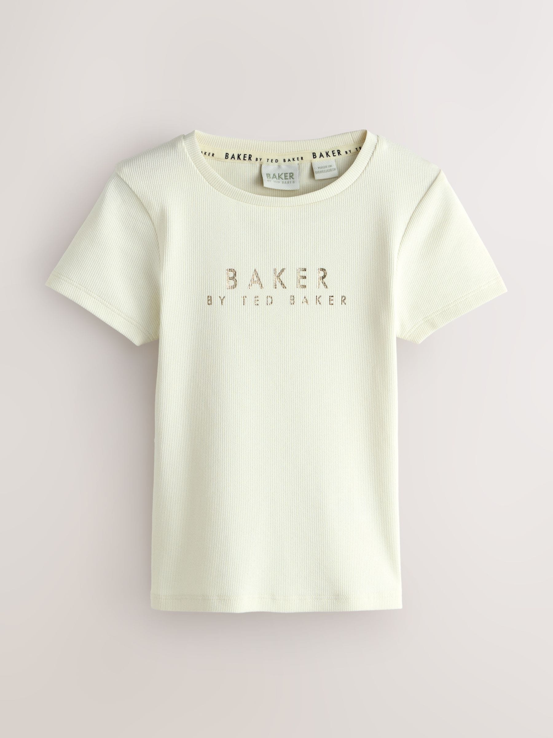 Baker by Ted Baker Multi Ribbed Fitted Crop Tops 3 Pack image 4