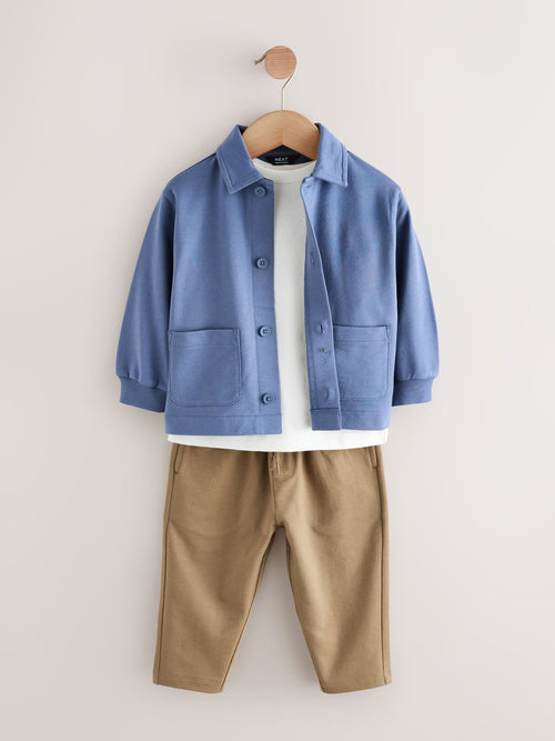 Dsiney Kidz - Blue Jersey Shirt T-Shirt and Joggers 3 Piece Set (3mths-7yrs) image 1
