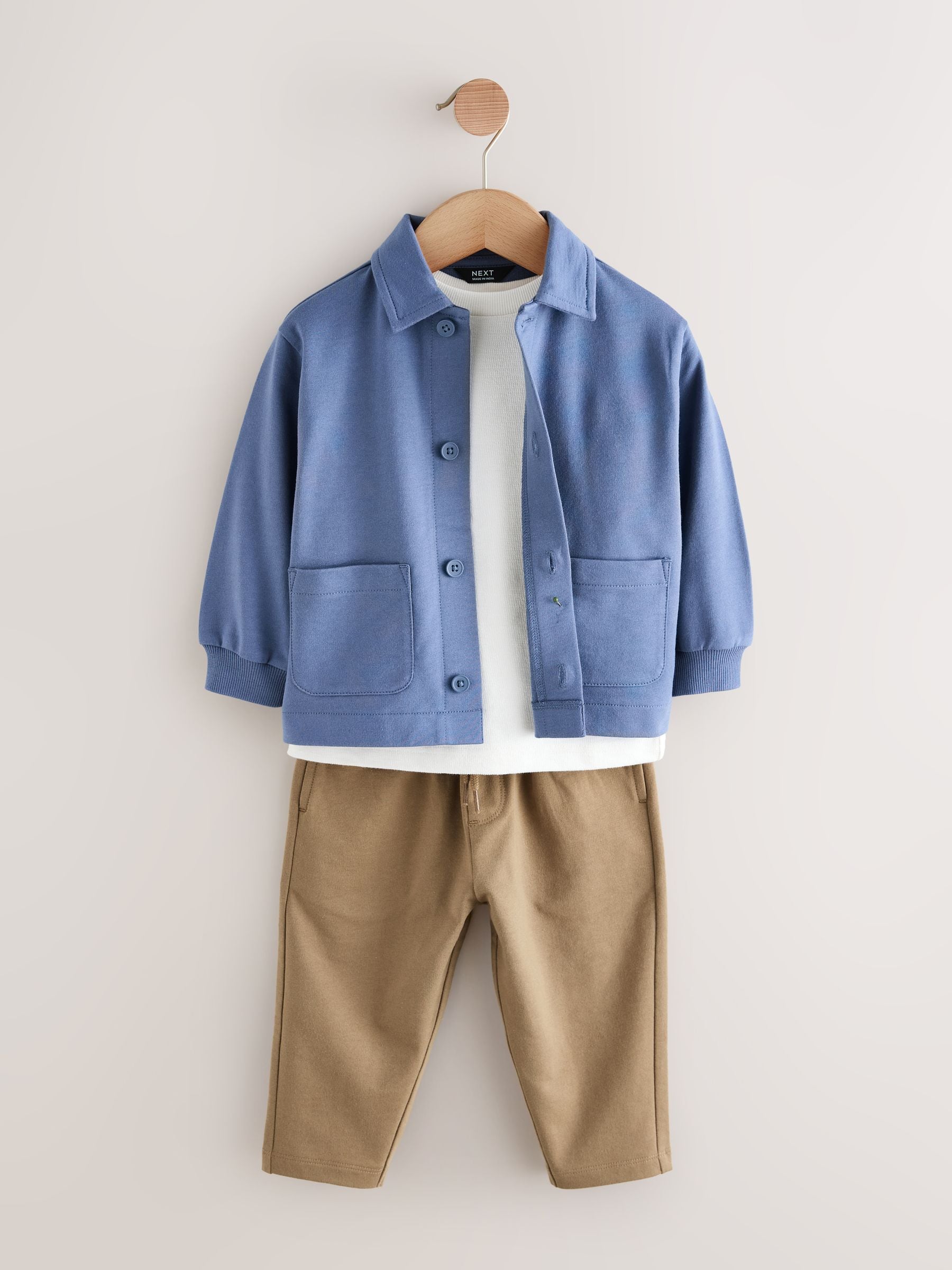 Blue Jersey Shirt T-Shirt and Joggers 3 Piece Set (3mths-7yrs) image 1