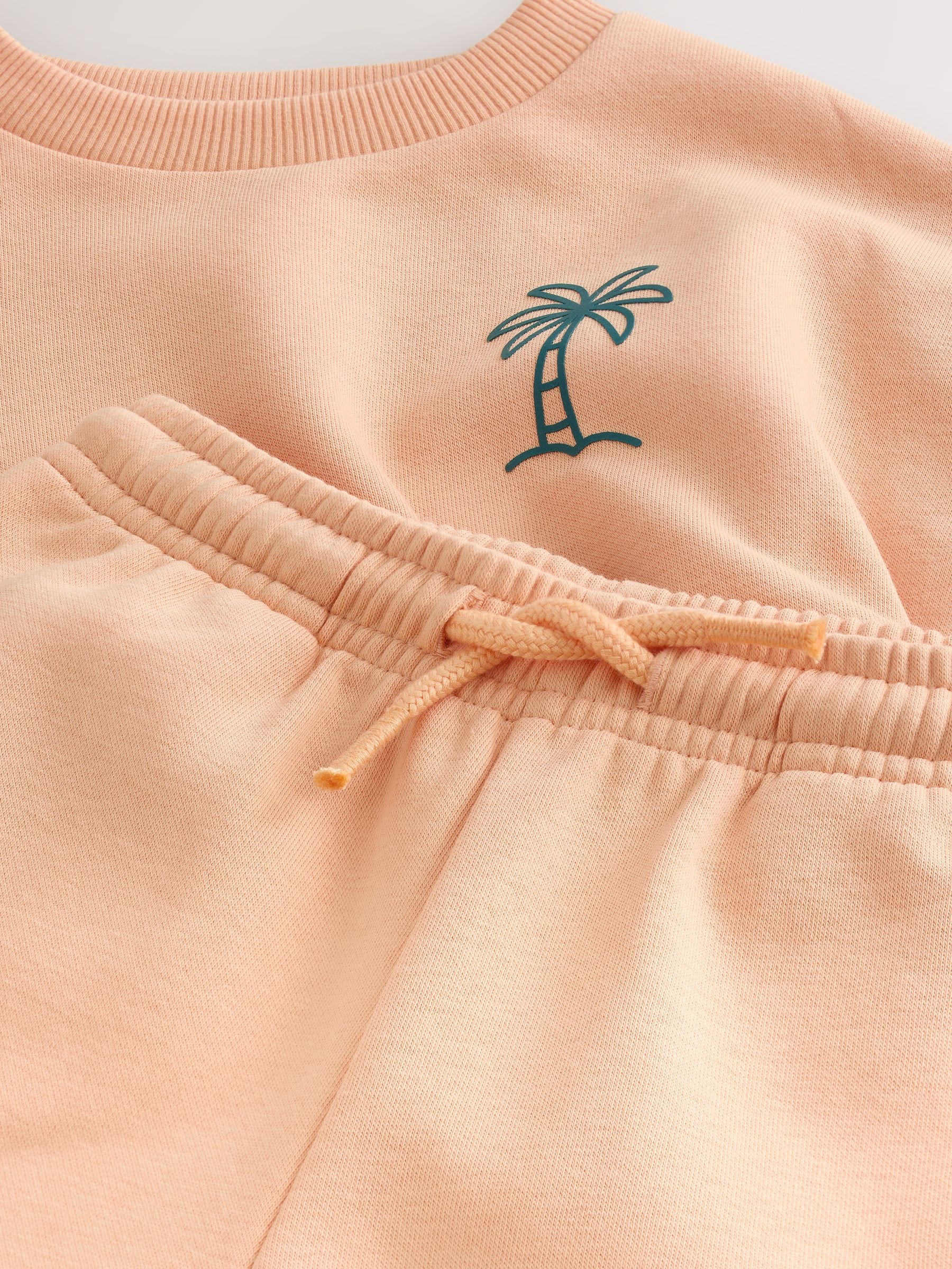 Orange Cool Kids Club Crew Neck Sweatshirt and Shorts Set (3mths-7yrs) image 9