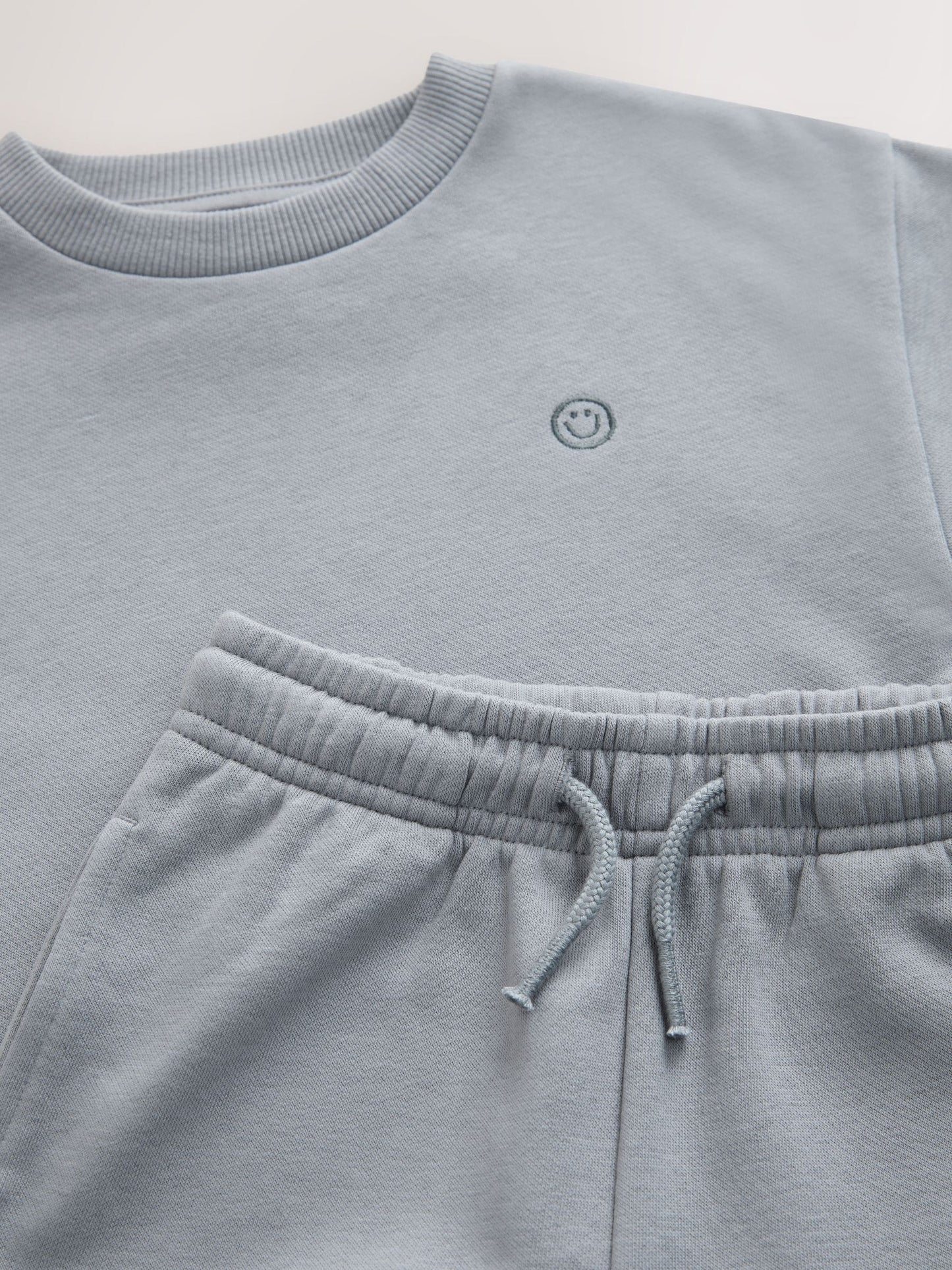 Grey Single Plain Crew Neck Sweatshirt and Shorts Set (3mths-7yrs) image 4