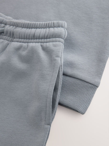 Grey Single Plain Crew Neck Sweatshirt and Shorts Set (3mths-7yrs) image 5
