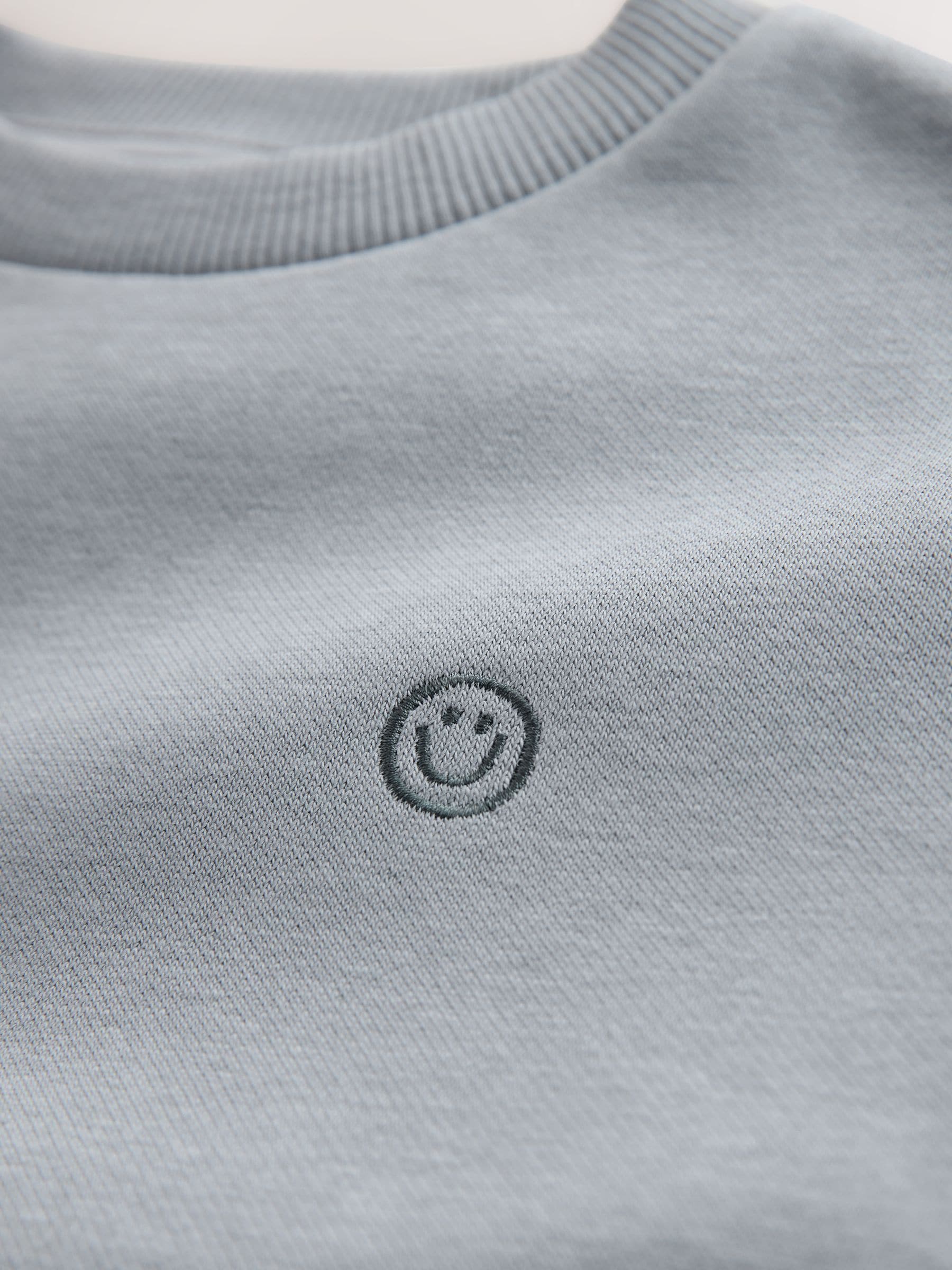Grey Single Plain Crew Neck Sweatshirt and Shorts Set (3mths-7yrs) image 6