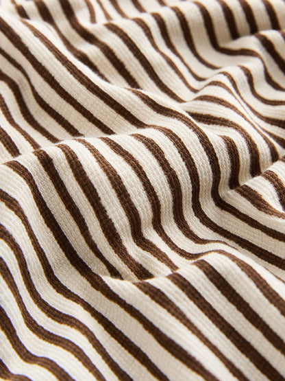 Brown and White Stripe Dungarees and T-Shirt Set (3mths-7yrs) image 8
