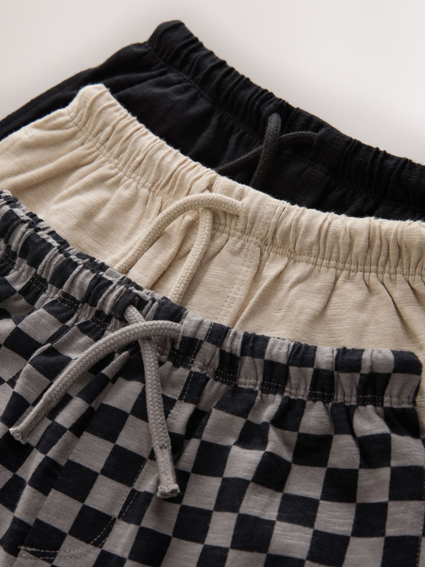 Black Cement And Checkerboard Stripe Joggers 3 Pack (3mths-7yrs) image 6