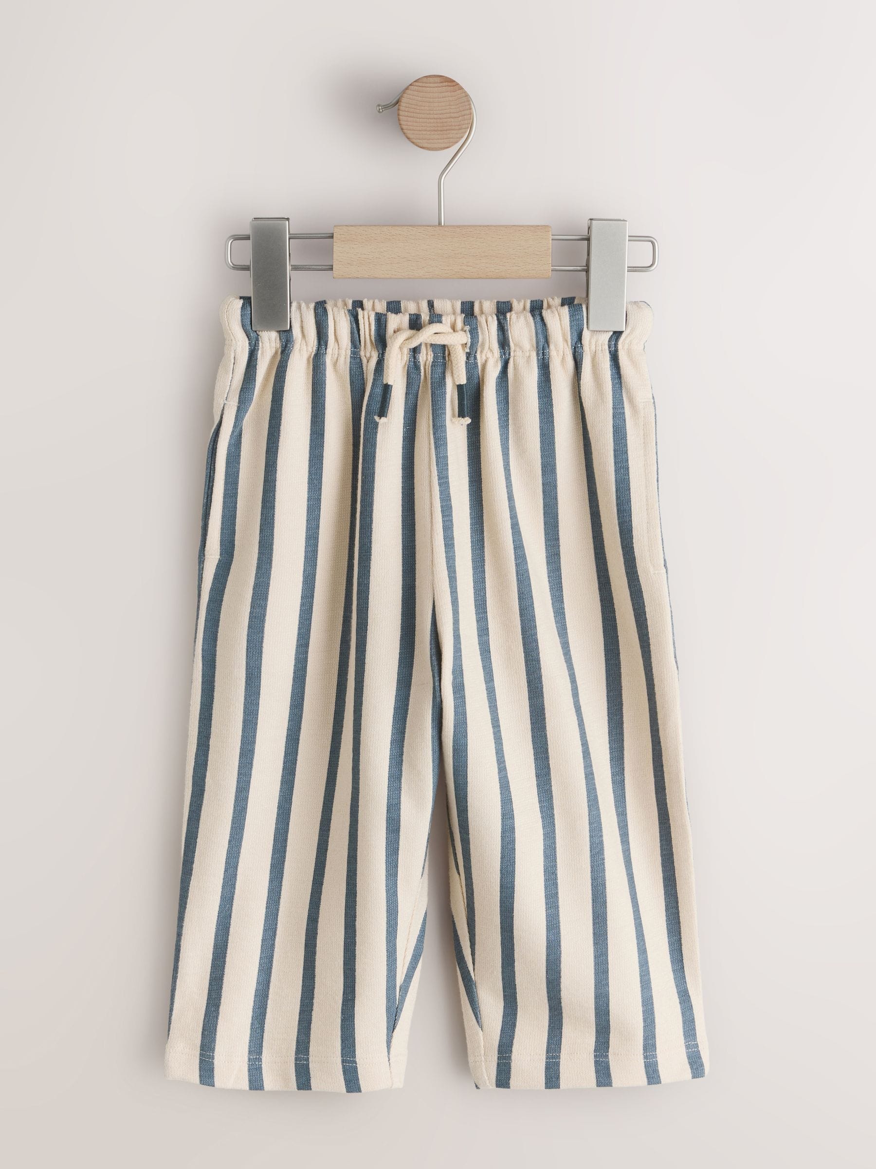 Blue Tan And Stripe Stripe Joggers 3 Pack (3mths-7yrs) image 2
