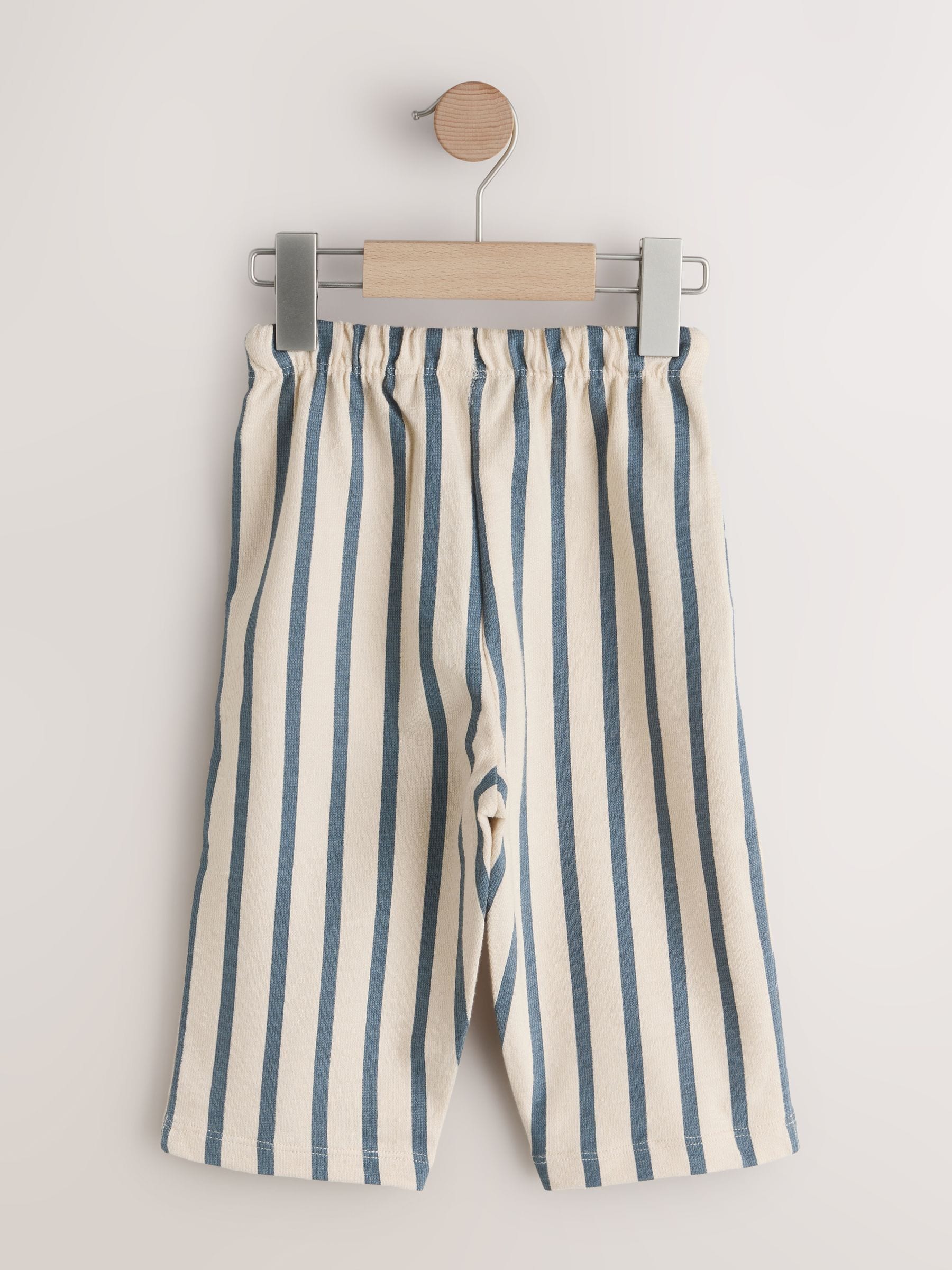 Blue Tan And Stripe Stripe Joggers 3 Pack (3mths-7yrs) image 3